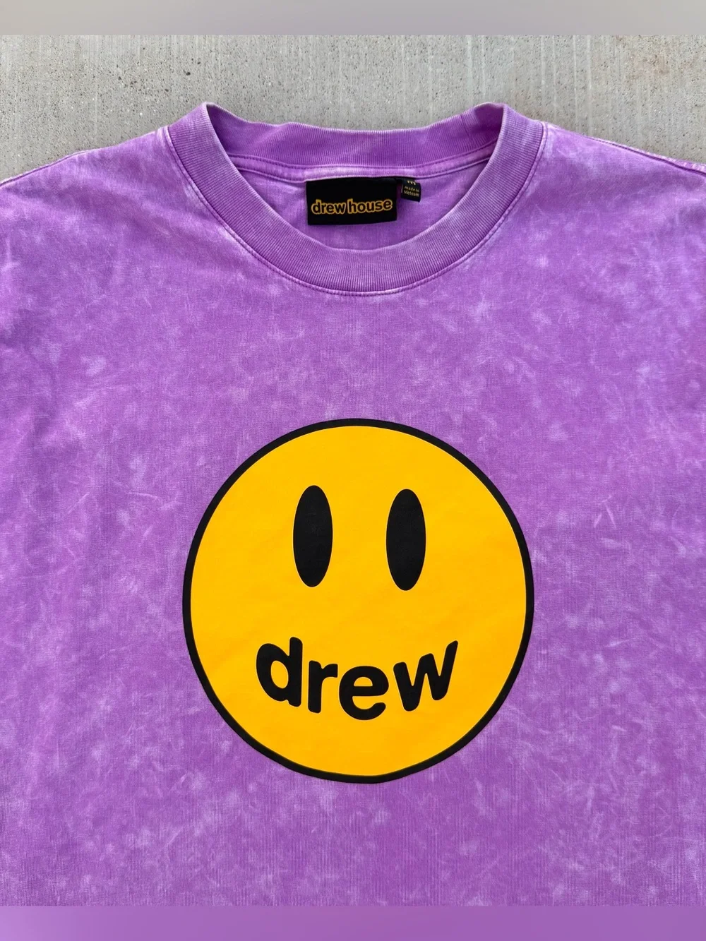 Drew House Mascot Logo Tee Shirt Washed Grape Size Medium Oversized